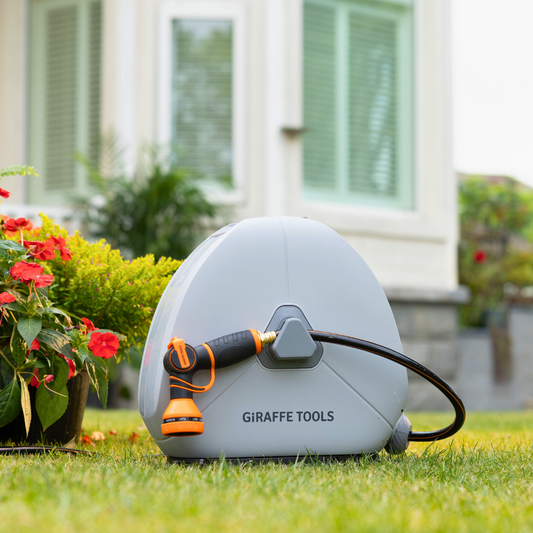 One-touch rebound! Smart garden hose reel, cleaning and watering flowers is super easy